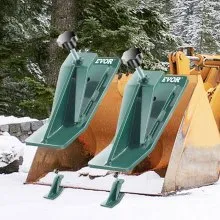 VEVOR Protezione della Lama della Benna, 2PZ Protezione del Bordo della Benna del Trattore, Spessore 10mm Protezione della Benna Verde, Protezione del Bordo della Benna in Acciaio di Alta Qualità