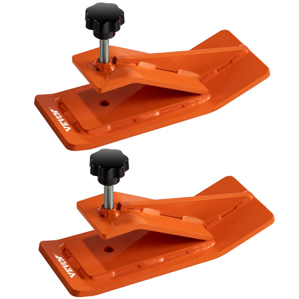 Protector de cucharón para tractor VEVOR, 2 protectores de borde de esquí, 30 cm de largo, 10 cm de ancho, accesorio de cucharón de acero resistente para retirar nieve, hojas y esparcir grava, color naranja
