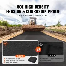 VEVOR Tela geotextil no tejida 10x100FT 8OZ Tela de control de malezas para cubierta de suelo