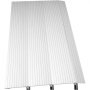 Rampa de entrada VEVOR de aluminio con superficie estriada y bisagras negras.