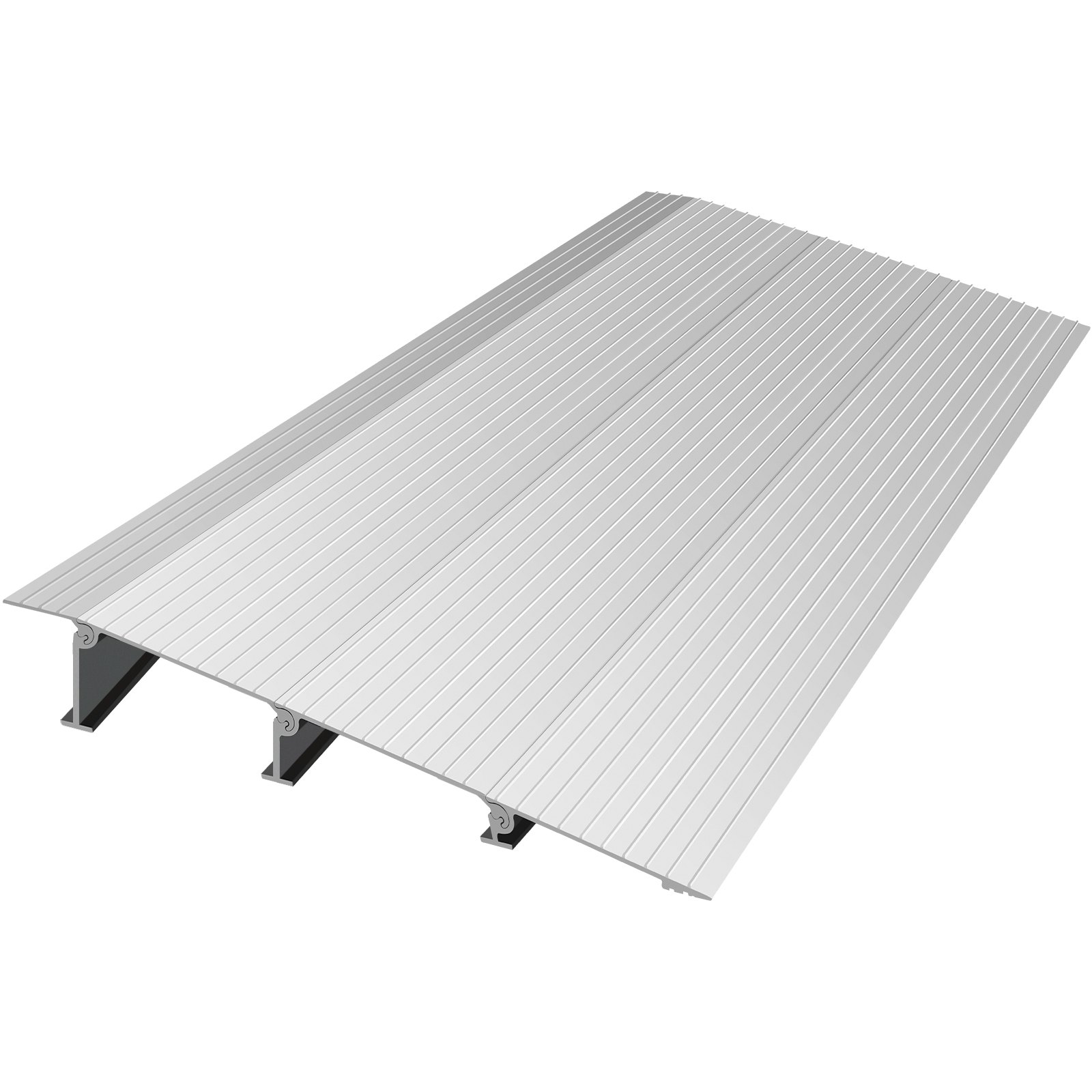 Rampa de entrada VEVOR de aluminio con superficie ranurada para un mejor agarre.