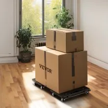 VEVOR Furniture Dolly, 500 libras de capacidad cada unidad, muebles con ruedas, rodillos móviles portátiles, 4 ruedas resistentes, carrito pequeño plano con enclavamiento para muebles pesados, 2 unida