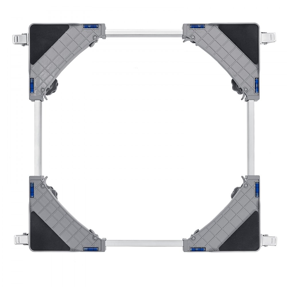 Mini refrigerador VEVOR, capacidad de carga de 181 kg, 4 patas resistentes, 4 ruedas giratorias con bloqueo, pedestal para lavadora y secadora, base ajustable multifuncional para lavadora y refrigerador, base móvil universal.