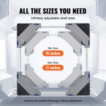 VEVOR Mini soporte para refrigerador, carga de 400 libras, 4 pies fuertes, 4 ruedas giratorias con bloqueo, pedestal para lavadora y secadora, base ajustable multifuncional para lavadora y refrigerador, base móvil universal