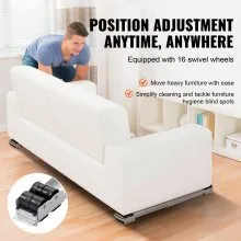 VEVOR Rodillos para electrodomésticos de muebles de alta resistencia, carga total de 660 libras, rodillos extensibles para electrodomésticos, base móvil para lavadora, soporte para nevera, soporte para refrigeradores, secadoras, lavavajillas, color blanco