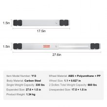 VEVOR Rodillos para electrodomésticos de muebles de alta resistencia, carga total de 660 libras, rodillos extensibles para electrodomésticos, base móvil para lavadora, soporte para nevera, soporte para refrigeradores, secadoras, lavavajillas, color blanco