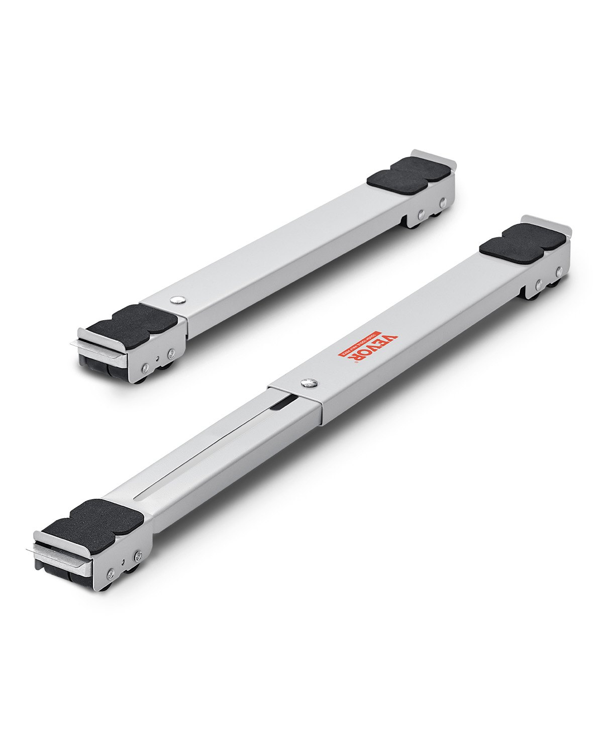 VEVOR - Rodillos resistentes para muebles y electrodomésticos (carga total de 300 kg), extensibles, base móvil para lavadora, soporte para refrigerador, plataforma para refrigerador, secadora y lavavajillas, color blanco