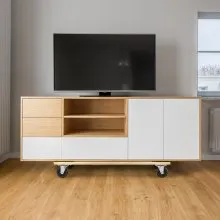 VEVOR Furniture Dolly, capacidad de carga de 1000 libras, 18" x 30", ruedas giratorias de PP de 4 x 3", plataforma móvil para muebles de madera dura resistente, plataforma rodante para mudanzas, carro