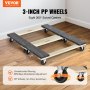VEVOR Furniture Dolly, 1000 libras cada capacidad de carga, 2 paquetes, 18" x 30", ruedas giratorias de PP de 8 x 3", plataforma móvil para muebles de madera dura resistente, plataforma rodante para m