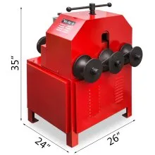 Dobladora de tubos VEVOR, juego de troqueles redondos 9 y 8 cuadrados, dobladora de tubos eléctrica de 1,5 kW, dobladora de tuberías eléctrica multifunción