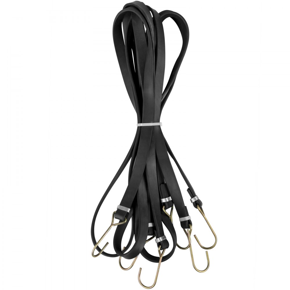 Lona de malla para camión volquete VEVOR de 8 x 14 pies, lona de malla negra con ojales, lona de malla resistente de 6 pulgadas con apertura de bolsillo, lona de remolque recubierta de PVC, para cubierta de cama de camión