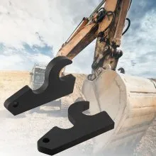 VEVOR Orejas de cubo de fijación rápida, orejas de cubo de excavadora de 3/4 pulgadas de grosor, 2 piezas de orejas de cubo, acero con revestimiento negro con artesanía de metal precisa, compatible con KX040 KX71 KX91 KX121