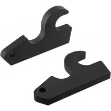 VEVOR Orejas de cubo de fijación rápida, orejas de cubo de excavadora de 3/4 pulgadas de grosor, 2 piezas de orejas de cubo, acero con revestimiento negro con artesanía de metal precisa, compatible con KX040 KX71 KX91 KX121