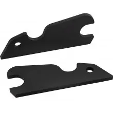 VEVOR Orejas de cubo de fijación rápida, orejas de cubo de excavadora de 3/4 pulgadas de grosor, 2 piezas de orejas de cubo, acero con revestimiento negro con artesanía de metal precisa, compatible con KX040 KX71 KX91 KX121