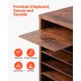 Organizador de literatura VEVOR, buzón de oficina de 36 compartimentos con estantes extraíbles, clasificador de buzones de madera de aglomerado para oficina, hogar, aula, clasificador de archivos, documentos y papel, marrón oscuro