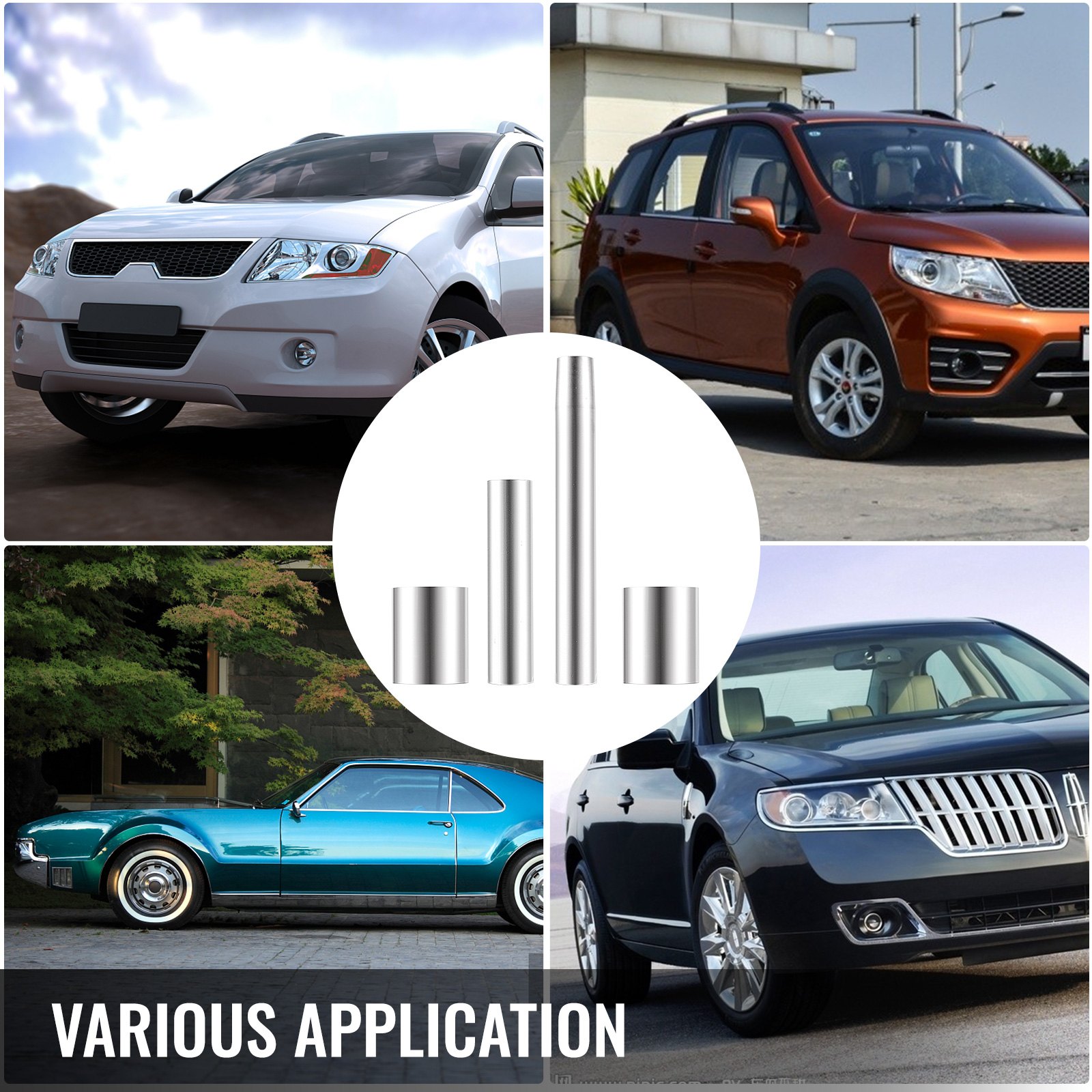 Herramienta de sello de transmisión VEVOR adecuada para varios modelos de automóviles que se muestran.