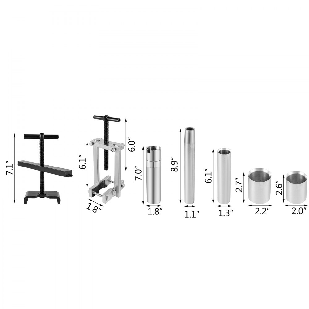 Eje de turbina VEVOR, 6 piezas de herramientas de anillo de sello de estator de bomba, compresor de resorte, kit de extractor de bomba, alineador de rotor de tamaño de buje, anillo de sello de estator de bomba y kit de redimensionamiento para Thm700-R4 (Md8), 4L60, 4L60E, 4L70E