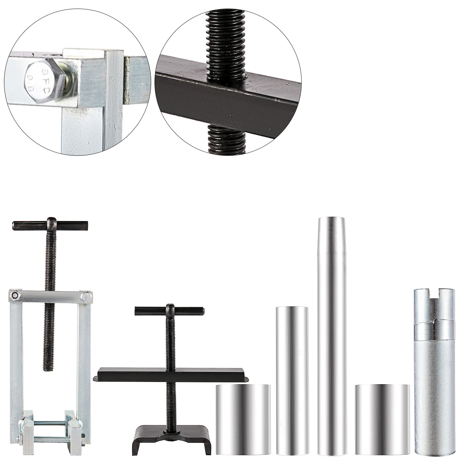 Eje de turbina VEVOR, 6 piezas de herramientas de anillo de sello de estator de bomba, compresor de resorte, kit de extractor de bomba, alineador de rotor de tamaño de buje, anillo de sello de estator de bomba y kit de redimensionamiento para Thm700-R4 (Md8), 4L60, 4L60E, 4L70E