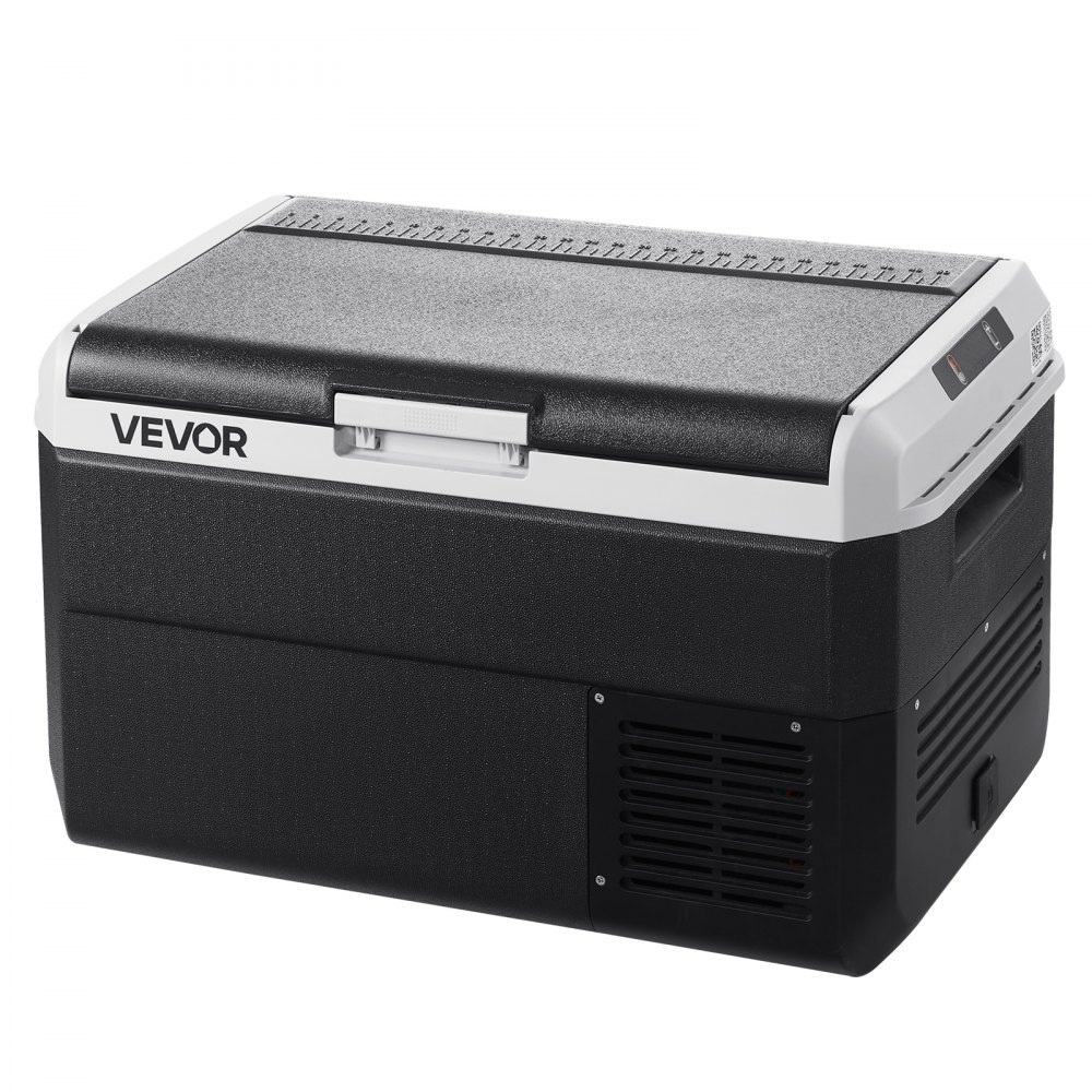 Refrigerador para coche VEVOR de 12 voltios, 42,3 cuartos/40 litros, enfriador eléctrico portátil con temperatura ajustable de -20 °C a 20 °C, compresor de 12/24 V CC y 100-240 V CA, ideal para exteriores, camping, viajes y autocaravanas.