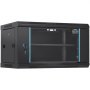 VEVOR Gabinete para servidores de red de montaje en pared 6U, 15.5'' de profundidad, gabinete para gabinete en rack para servidores, 200 lbs máx. Capacidad de carga montada en el suelo, con paneles laterales de puerta de vidrio con cerradura, para equipos de TI, dispositivos A/V