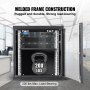 VEVOR Gabinete para servidor de red de montaje en pared 9U, 15.5'' de profundidad, gabinete para servidor en rack, 200 lbs máx. Capacidad de carga montada en el suelo, con paneles laterales de puerta de vidrio con cerradura, para equipos de TI, dispositivos A/V