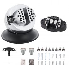 Tornillo de banco esférico VEVOR, herramienta de ajuste de grabado de 7,6 cm, tornillo de banco con rotación de 360°, 30 piezas de accesorios para grabado de joyas, bloque estándar para incrustaciones de piedras preciosas y grabado a pequeña escala.