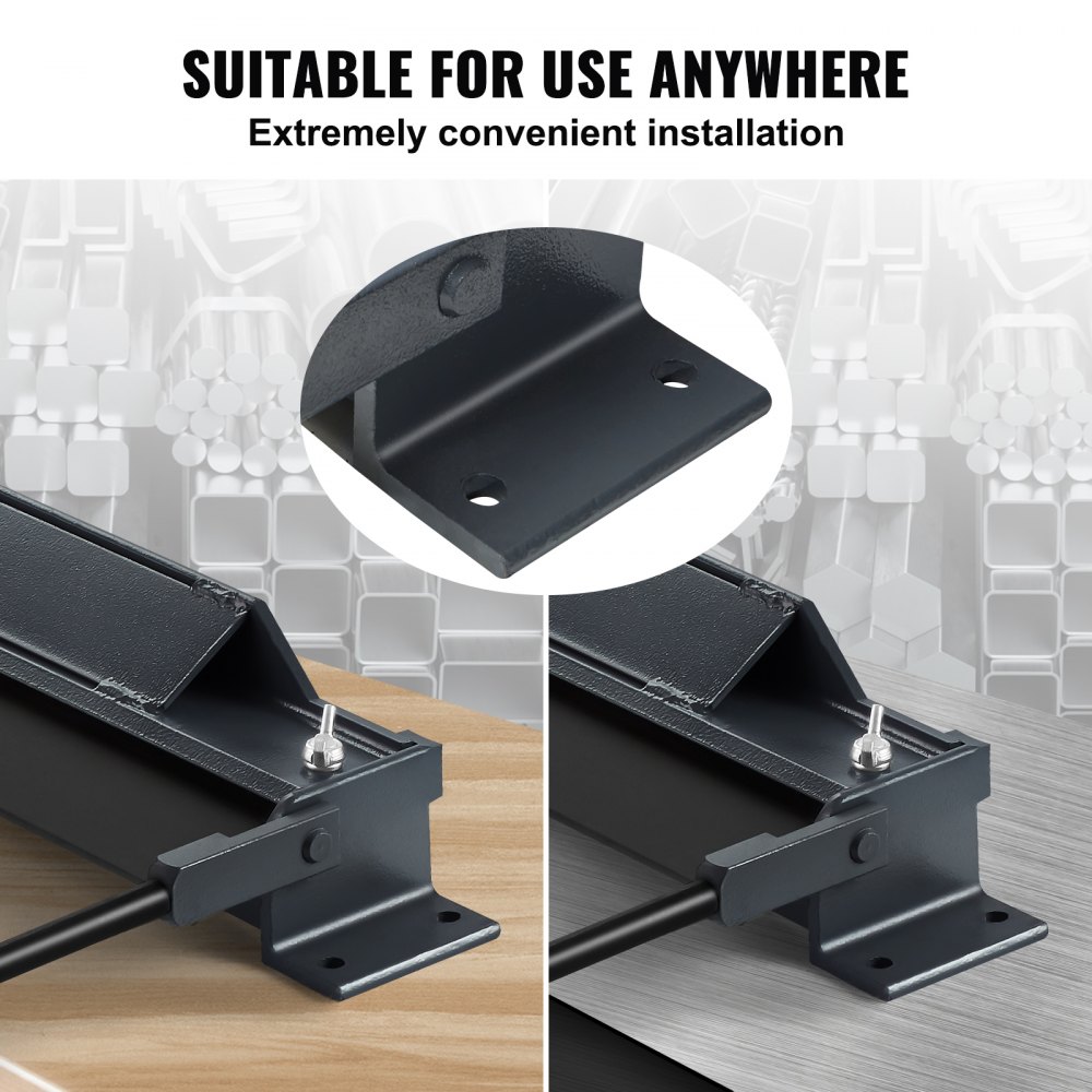 VEVOR Freno de caja y sartén, 36 pulgadas, 0-130 grados, freno de doblado de chapa de metal, mini dobladora de metal portátil con mango eléctrico de capacidad de aluminio de calibre 20 de acero bajo en carbono de calibre 14, para doblar metal