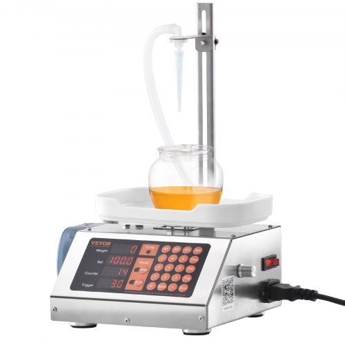 Llenadora de líquidos VEVOR, capacidad de pesaje de 5 a 300 g, llenadora automática de botellas, embotelladora con bomba peristáltica y control digital para leche, agua, vino, bebidas y salsa de soja (boquilla única)