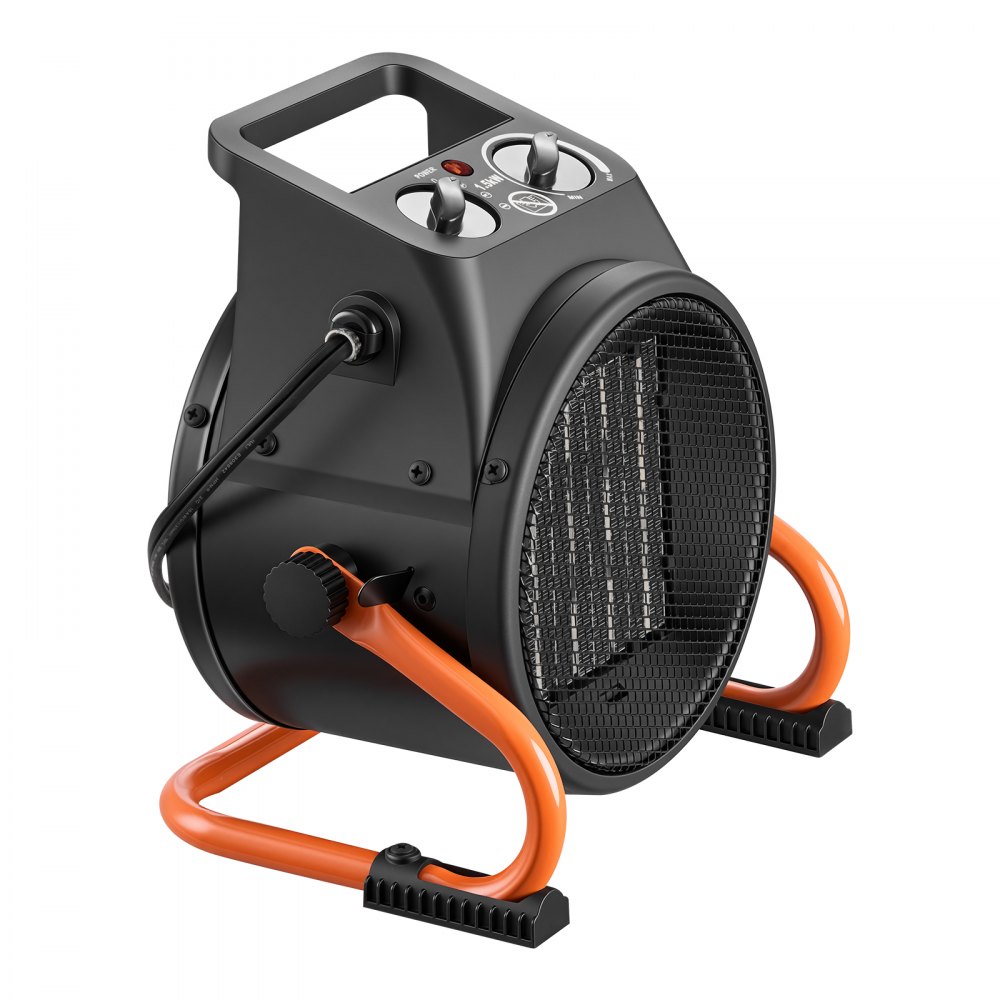 Calefactor para invernadero VEVOR, calefactor eléctrico PTC de 1500 W con ventilador, modos de calor bajo y alto, ángulo ajustable de 15°, protección contra sobrecalentamiento, portátil para carpas de cultivo, invernaderos pequeños, salas de flores, oficinas en casa
