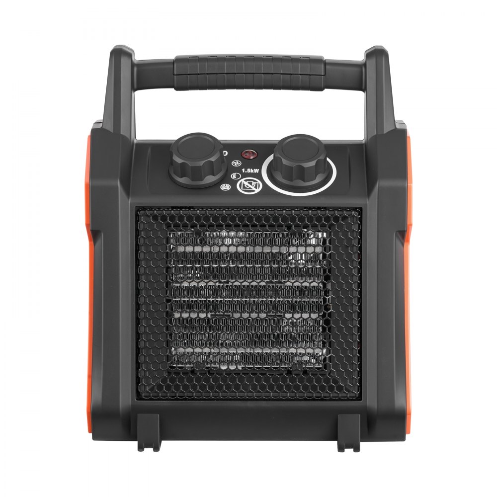Calefactor para invernadero VEVOR, calefactor eléctrico PTC de 1500 W con ventilador, modos de calor bajo y alto, protección contra sobrecalentamiento, apagado automático en caso de vuelco, portátil para carpas de cultivo, invernaderos pequeños, salas de flores, oficinas en casa