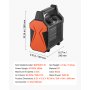 Calefactor para invernadero VEVOR, calefactor eléctrico PTC de 1500 W con ventilador, modos de calor bajo y alto, protección contra sobrecalentamiento, apagado automático en caso de vuelco, portátil para carpas de cultivo, invernaderos pequeños, salas de flores, oficinas en casa