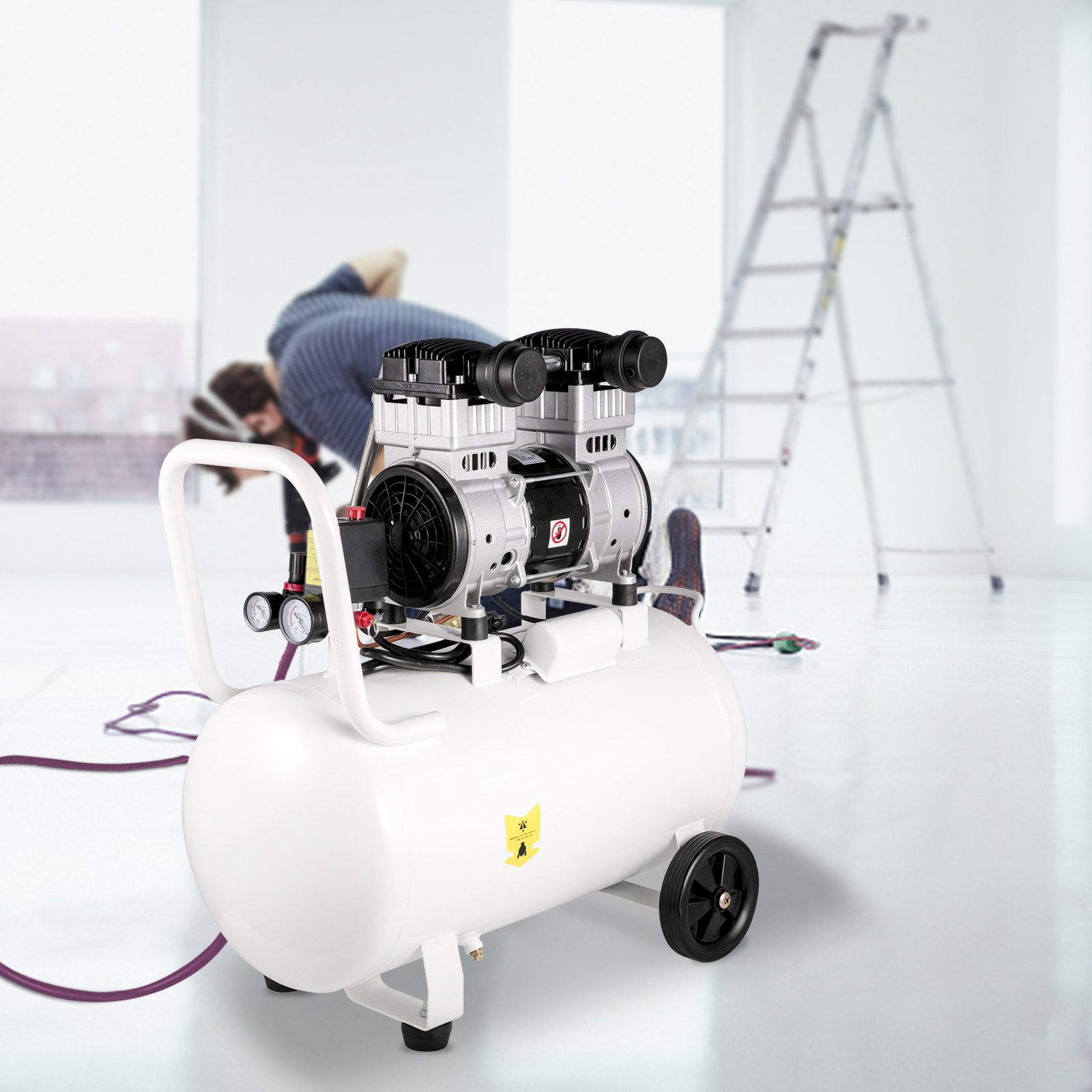 Compresor de Aire Ultrasilencioso Compresor sin Aceite de 15,8 galones