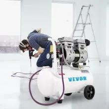VEVOR Compresor de Aire Ultra Silencioso 25 L 750 W, Velocidad de 1760 RPM