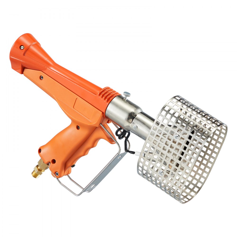 Pistola de calor de propano VEVOR, hasta 187660 BTU, con regulador ajustable, manguera de 26 pies y estuche rígido de transporte, ideal para envoltura retráctil de películas plásticas para barcos, embalaje de paletas y manualidades.