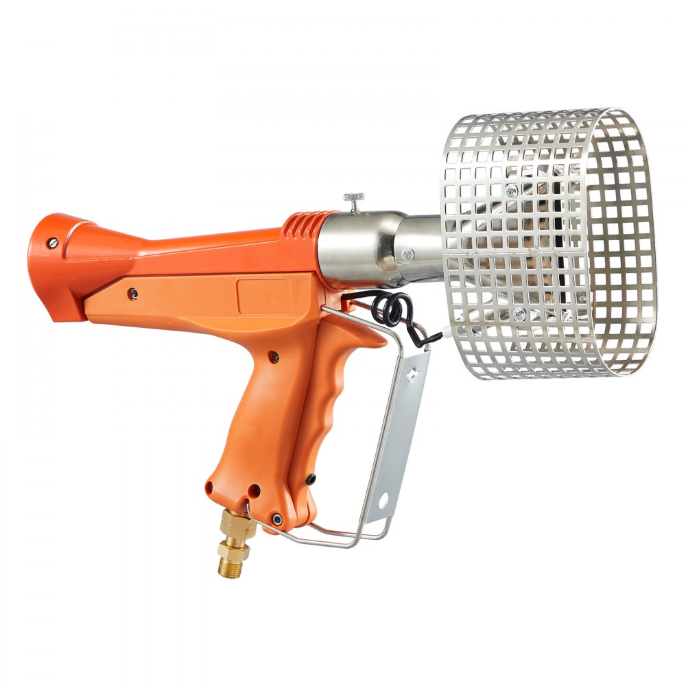 Pistola de calor de propano VEVOR, hasta 187660 BTU, con regulador ajustable, manguera de 26 pies y estuche rígido de transporte, ideal para envoltura retráctil de películas plásticas para barcos, embalaje de paletas y manualidades.