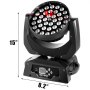 Luz de escenario LED VEVOR, 15&quot; de alto, base de 8,2&quot;, diámetro del cabezal de luz de 9,5&quot;.