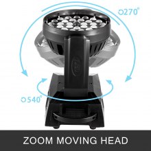 36 X 10w Rgbw (4in1) Led Zoom Cabeza móvil 360w Wash Stage Light Dmx 13ch