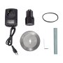 Accesorios para cuchillo shawarma inalámbrico VEVOR: cargador, batería, cuchilla, cinturón y afilador.
