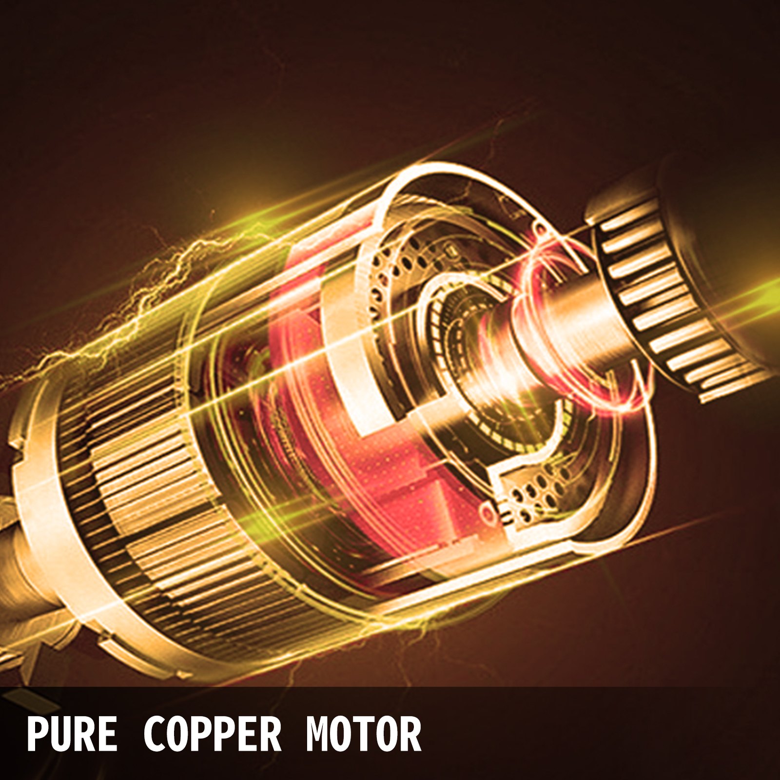 Motor de cobre puro en cuchillo shawarma inalámbrico VEVOR.