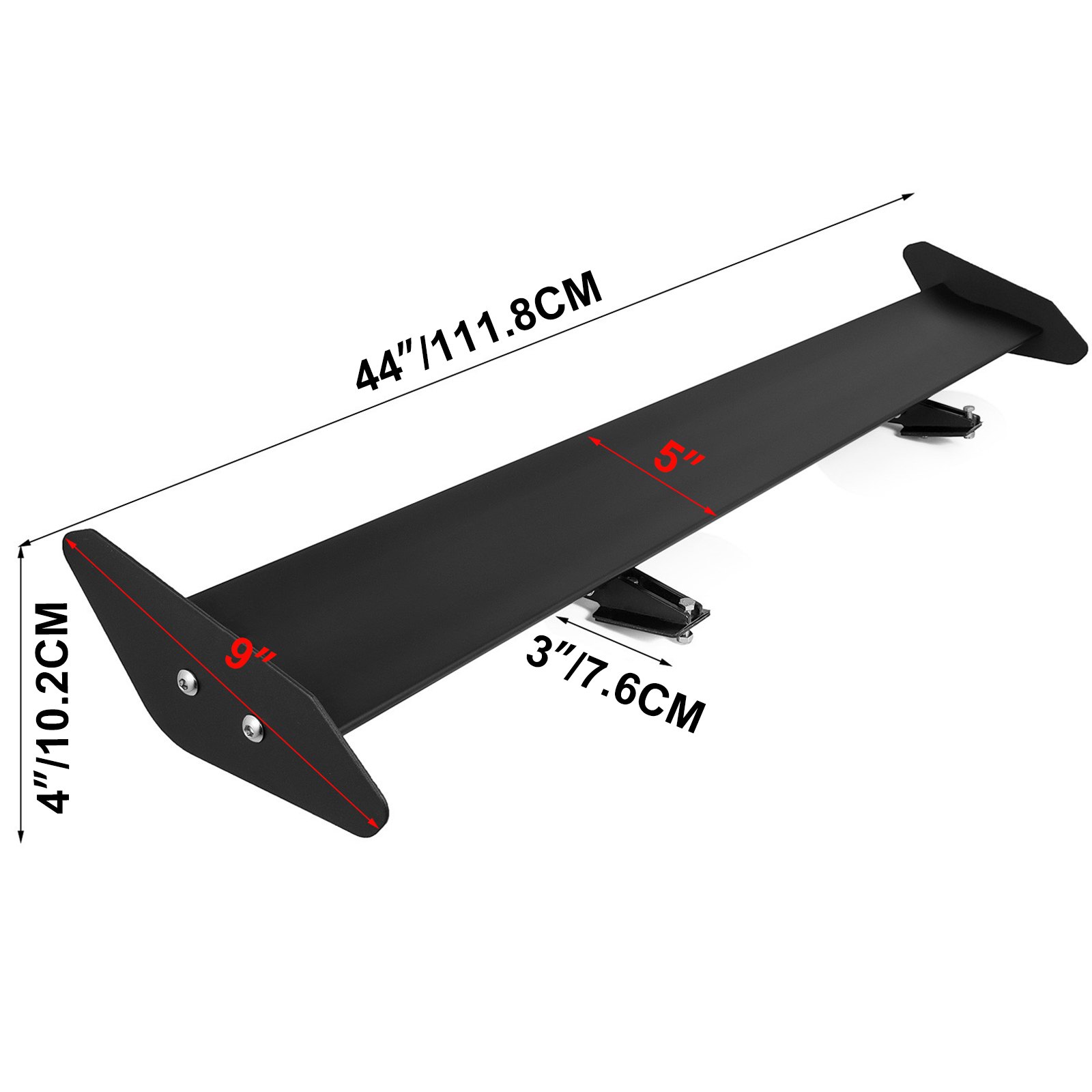 Alerón de ala GT Universal VEVOR, alerón trasero de aluminio ligero de 43,3 pulgadas, escotilla de una sola cubierta ajustable JG125