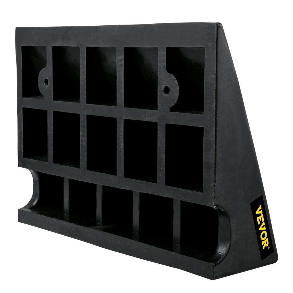 VEVOR Rampa de bordillo de goma, altura de elevación de 6 pulgadas, paquete de 2, rampas de umbral de capacidad de 6800 lbs/3 T de servicio pesado, rampas de entrada de 19 pulgadas de largo x 15 pulgadas de ancho con estructura de rejilla estable para automóviles, sillas de ruedas, bicicletas, motocicletas