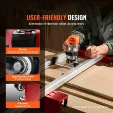 Trineo de fresadora ajustable para aplanar losas de madera, plantilla de fresadora de 60" de largo