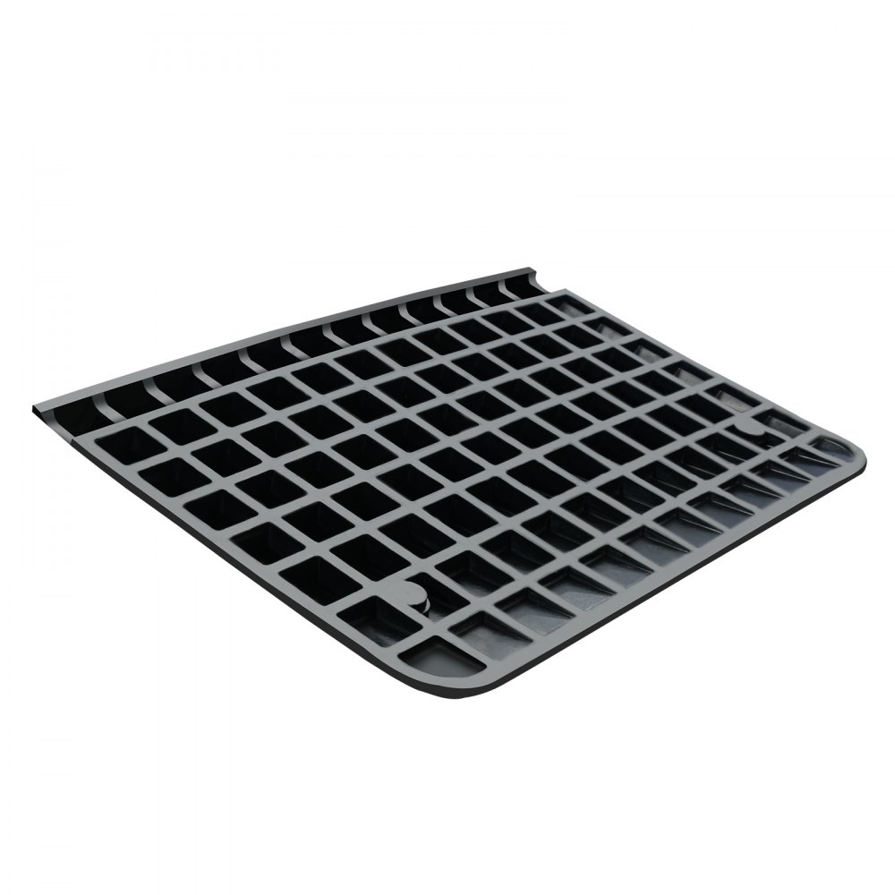 VEVOR Rampa de Umbral Altura 10,2 cm Rampa de Goma para Acera con 1 Canal Carga de 15 T Superficie Texturizada Antideslizante para Silla de Ruedas Coche Scooter Muelle Garaje 90,2x62x10,2 cm