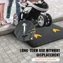 Rampa de umbral de goma mejorada VEVOR, rampa de puerta de 10 cm con 1 canal, rampa de caucho natural para coche con superficie texturizada antideslizante, capacidad de carga de 1500 kg, rampa de acera para silla de ruedas y scooter