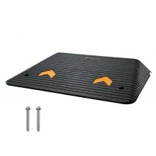 VEVOR Rampa de umbral de goma, puerta de rampa para silla de ruedas de 4 pulgadas, rampa de goma reciclada con capacidad de carga nominal de 33069 libras, rampa de goma con superficie texturizada antideslizante para silla de ruedas, coche, scooter