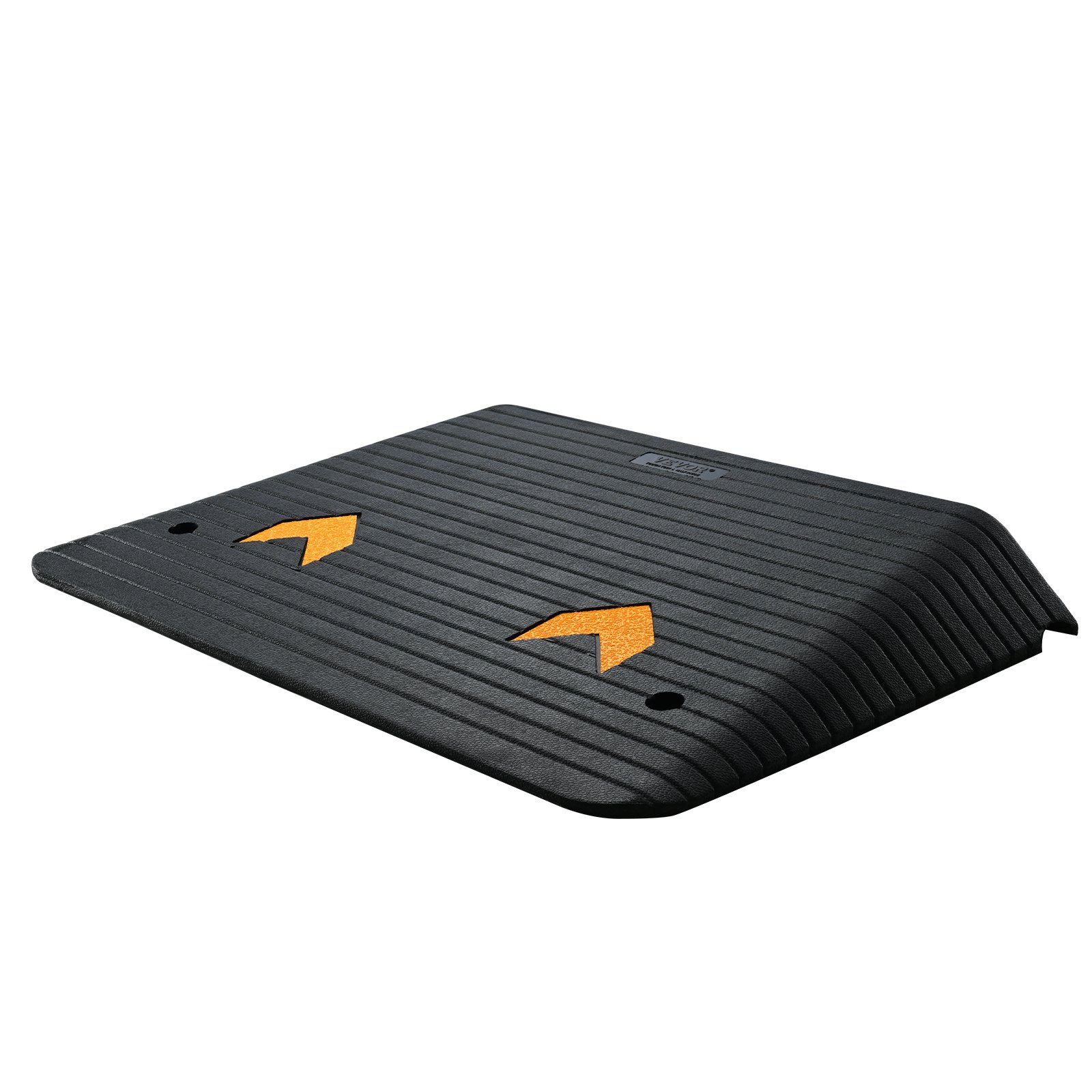 VEVOR Rampa de Umbral Altura 10,2 cm Rampa de Goma para Acera con 1 Canal Carga de 15 T Superficie Texturizada Antideslizante para Silla de Ruedas Coche Scooter Muelle Garaje 90,2x62x10,2 cm