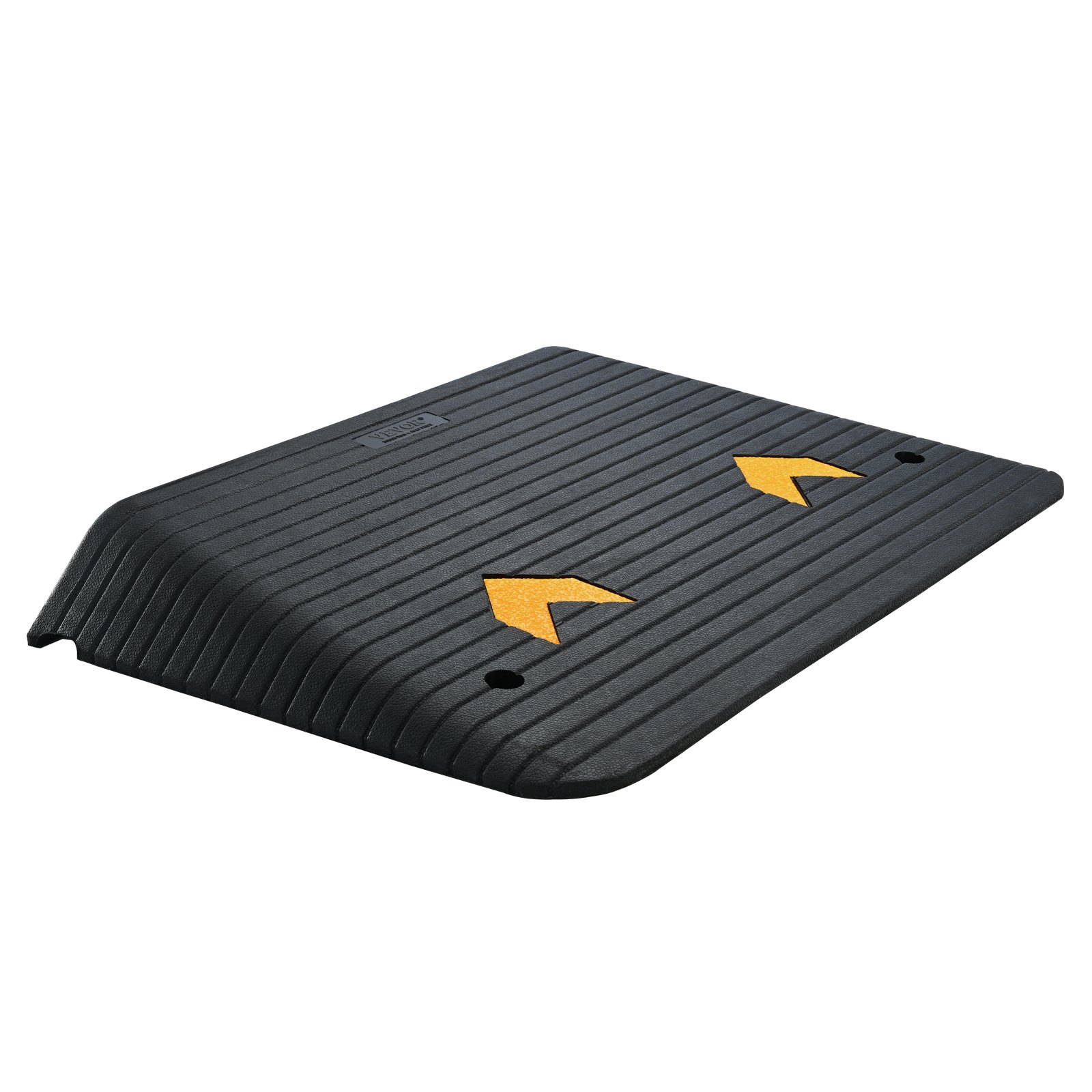 VEVOR Rampa de Umbral Altura 10,2 cm Rampa de Goma para Acera con 1 Canal Carga de 15 T Superficie Texturizada Antideslizante para Silla de Ruedas Coche Scooter Muelle Garaje 90,2x62x10,2 cm