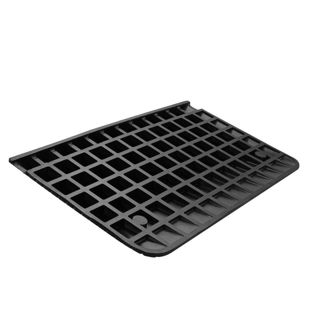 Rampa de umbral de goma mejorada VEVOR, rampa de puerta de 8,9 cm con 1 canal, rampa de caucho natural para coche con superficie texturizada antideslizante, capacidad de carga de 14,9 kg, rampa de acera para silla de ruedas y scooter