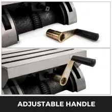 Mesa de fresado inclinable VEVOR Fresadora de ángulo inclinable de 10x7 pulgadas 0-90 ° Placa de ángulo giratorio ajustable con 3 ranuras en T y manivela ajustable Fresadora inclinable de alta resistencia para rectificado