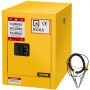 VEVOR Gabinete inflamable de acero galvanizado de 17 x 17 x 22 pulgadas, gabinete de seguridad, estante ajustable, gabinete de almacenamiento inflamable, para uso comercial industrial y doméstico